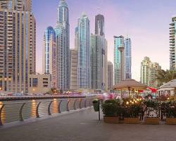 كافيهات مارينا دبي وقت غروب الشمس