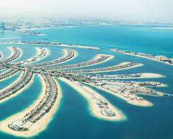 المنظر الجوي لنخلة جميرا في دبي